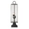Z-Lite Sana 3 Light Outdoor Pier Mounted Fixture, Black And Seedy 592PHBS-SQPM-BK - alternate 3